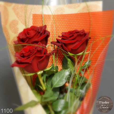 Bouquet de 3 roses 1100